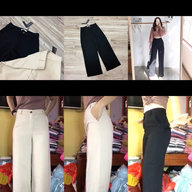 quần vải culotes dòng tuyết mưa pha lụa mềm