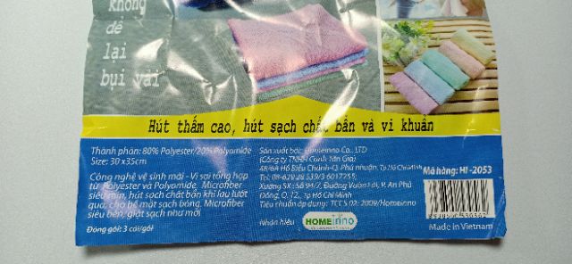 Khăn đa năng Homeinno vải Microfiber 30x35