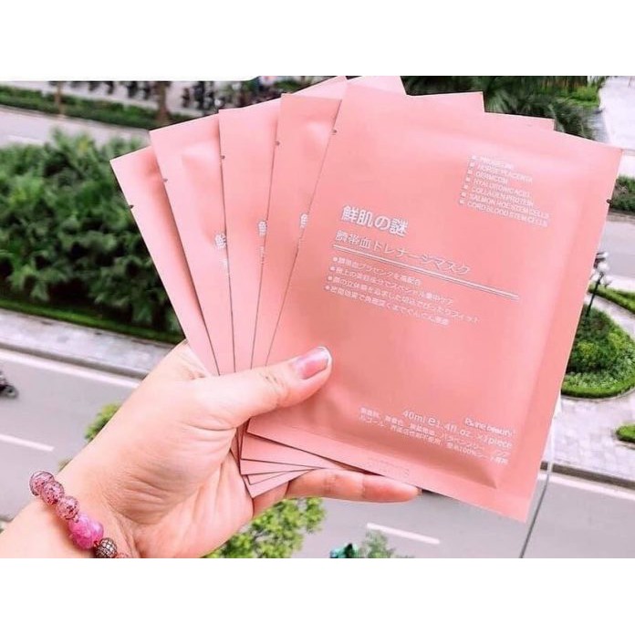 Mặt Nạ Nhau Thai Cừu ⚜️FREESHIP⚜️ Mặt Nạ Rwine Beauty Stem Cell Placenta Mask Nhật Bản ( Date 2022 )