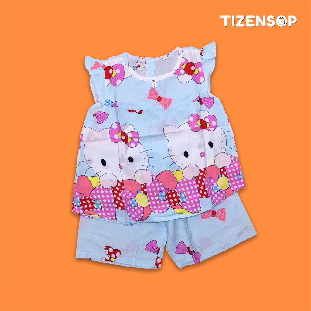 Đồ tone bé gái bộ lanh mặc mát quần đùi cánh tiên