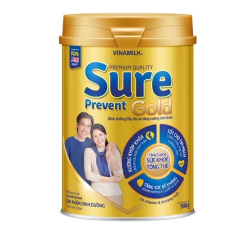 Sữa bột vinamilk sure prevent 900g date mới - ảnh sản phẩm 1