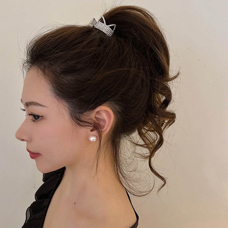 Kẹp Tóc Hình Tai Mèo Đính Đá Nhiều Màu Sắc Sang Trọng Cho Nữ