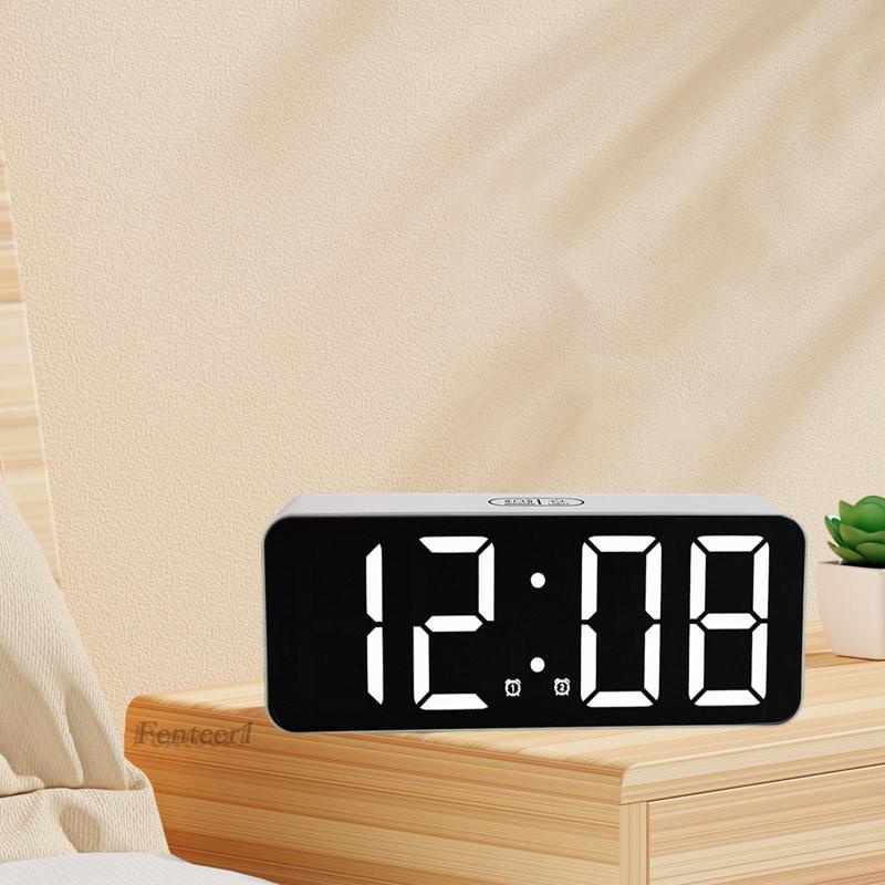 [Fenteer1] Đồng Hồ Báo Thức Điện Tử Màn Hình LED Lớn Để Bàn