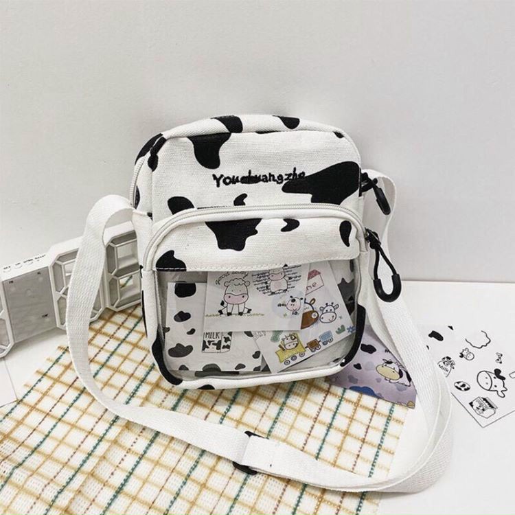 Túi Vải Giá Rẻ Đi Chơi Đi Học Đều Tiện Túi Đeo Chéo Bò Sữa Siêu Hot Hit 💚FREE SHIP💚 cho đơn hàng từ 50k