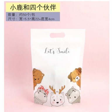 Set 10, 20 túi zip đựng bánh cookie, quà tặng chủ đề Noel giáng sinh 2 size 15 x 22 cm