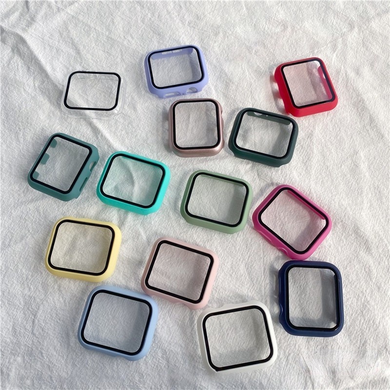 Ốp Bảo Vệ Màn Hình Đồng Hồ Apple Watch Series 7 6 5 4 3 2 1 SE 38mm 40mm 41mm 42mm 44mm 45mm