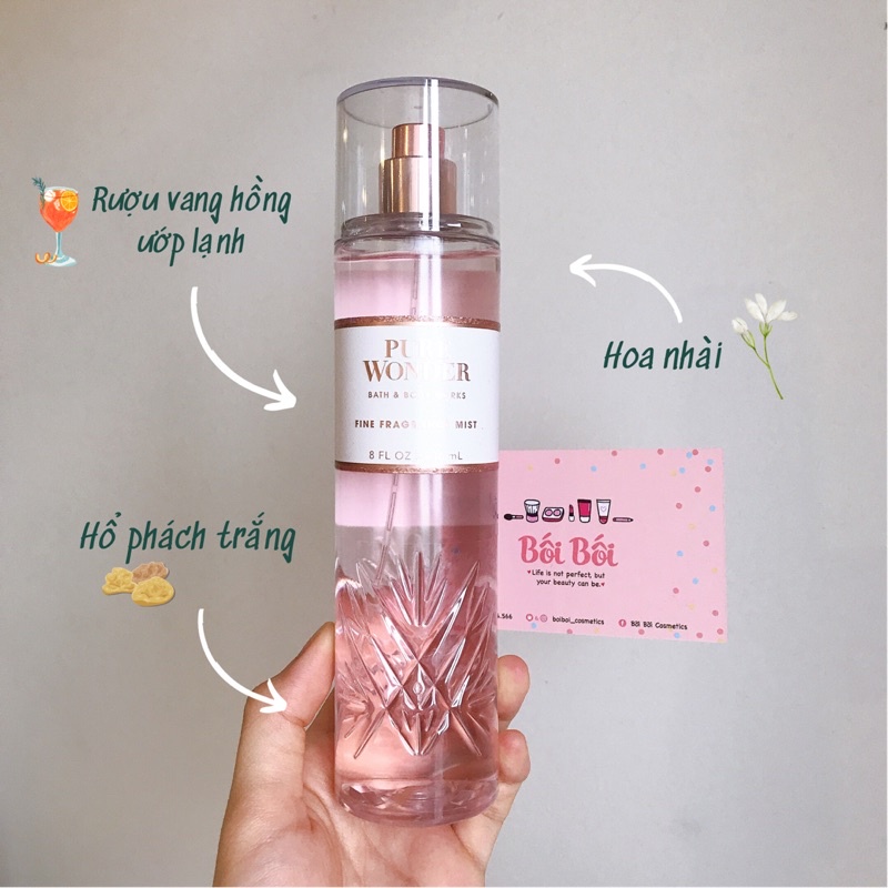 Xịt thơm Body mist BATH & BODY WORKS các mùi