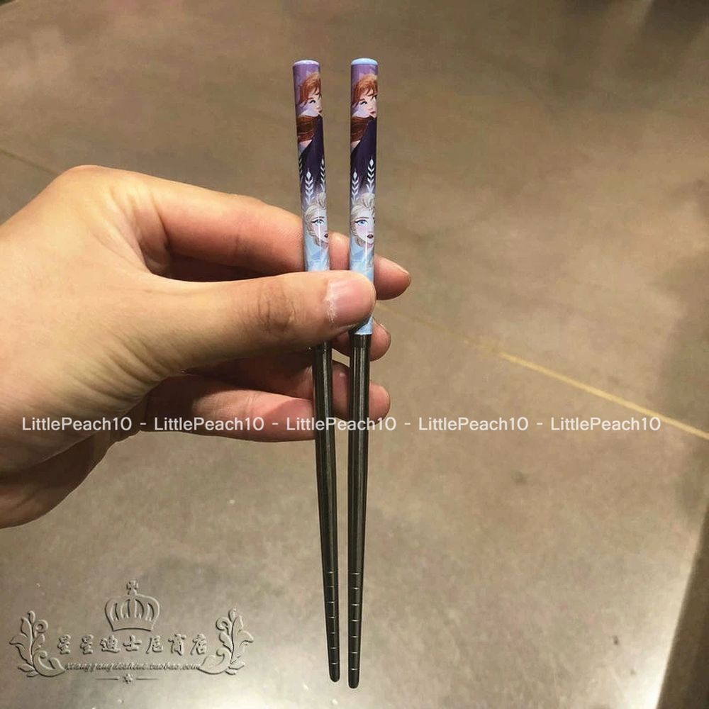 Set muỗng đũa Disney kèm hộp hình Elsa Frozen Car Mcqueen Mickey Minnie cho trẻ em bé trai gái