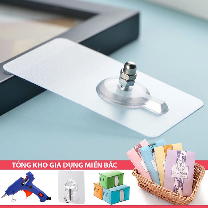 [Tổng Kho Sỉ] Miếng Dính Có Chốt VÍT ỐC T2020 - Cố Định Treo GIỮ KỆ Inox Siêu Chắc Không Phải Khoan Tường (Chịu 10Kg)