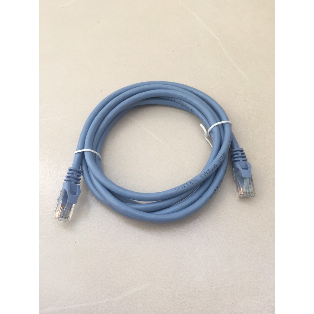 Cáp mạng UTP CAT6 2m Unitek YC810ABL tốc độ  Gigabit 10/100Mbps/1000 Mbps - Hãng phân phối