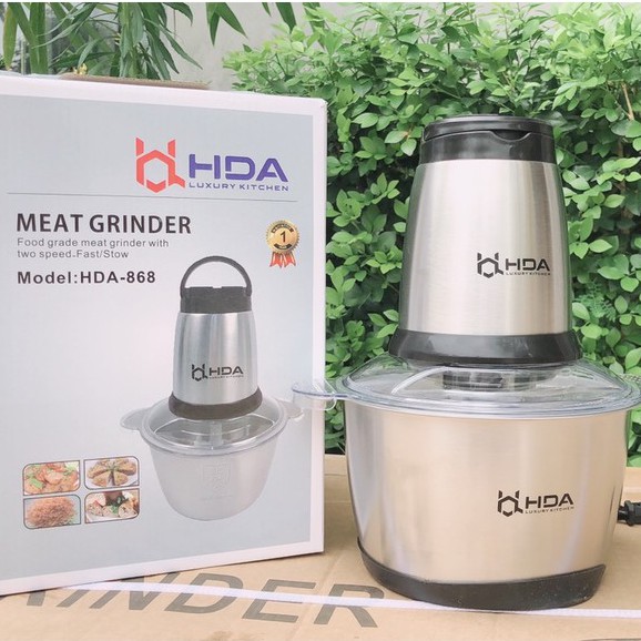 Máy xay thịt, cua, cá, hành, tỏi, ớt cối inox hàng chính hãng bảo hành 3 tháng-giadungsieure