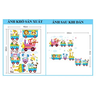 Decal dán tường Đoàn xe vui vẻ