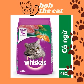 Thức ăn hạt cho mèo lớn Whiskas vị cá ngừ túi 1.2kg