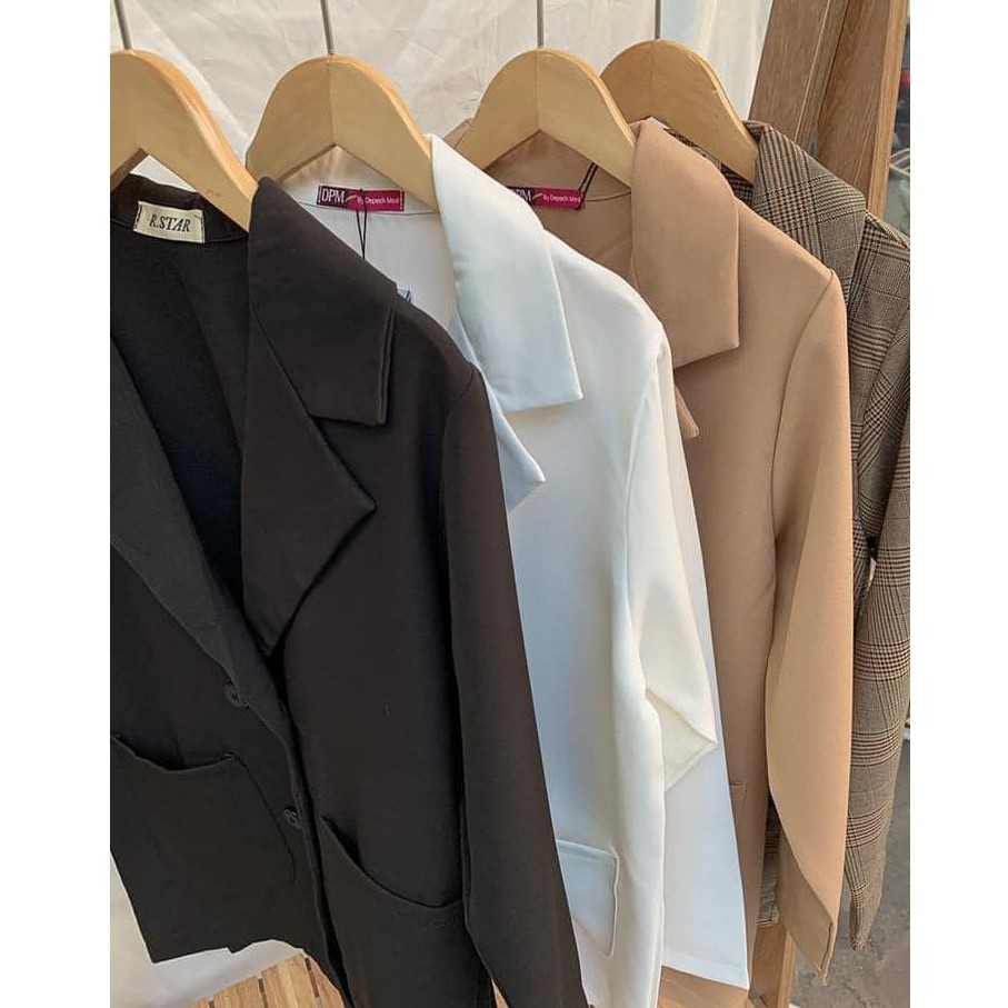 Áo blazer kẻ hàn quốc nhiều mẫu kèm ảnh thật | BigBuy360 - bigbuy360.vn