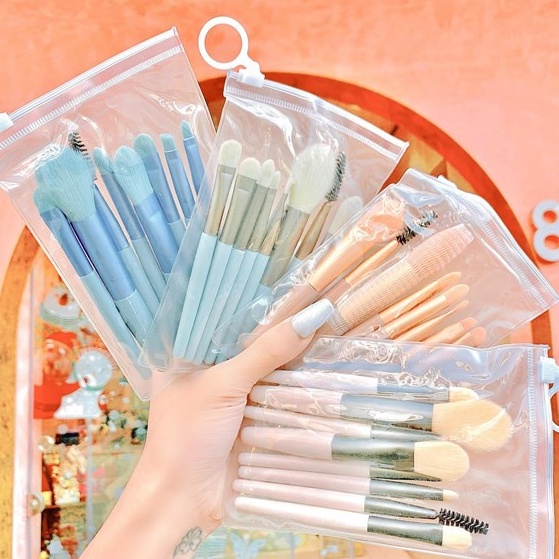 Ảnh thật 🍀Bộ 8 cây cọ trang điểm PASTEL nội địa tông màu đáng yêu tiện lợi