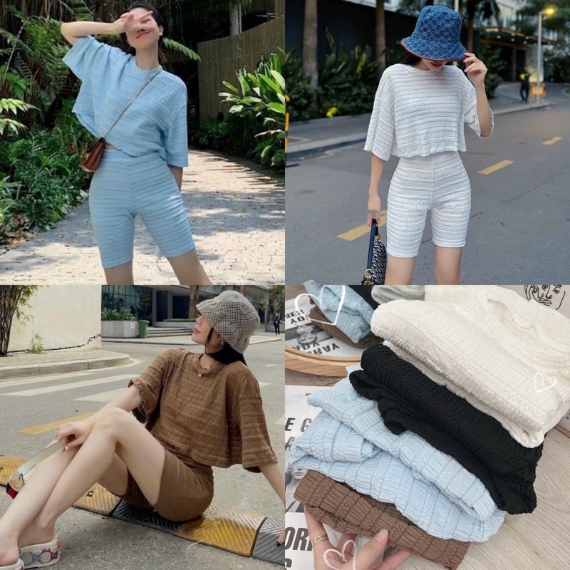 SET ÁO XỐP KÈM LEGGING NGỐ (KÈM VIDEO HÌNH THẬT)
