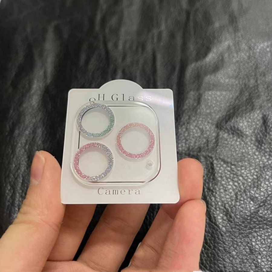 Kính cường lực bảo vệ ống kính đính đá thích hợp cho iPhone 13 13pro 13 pro max 11 11pro 11promax 12ProMax 12pro 3D