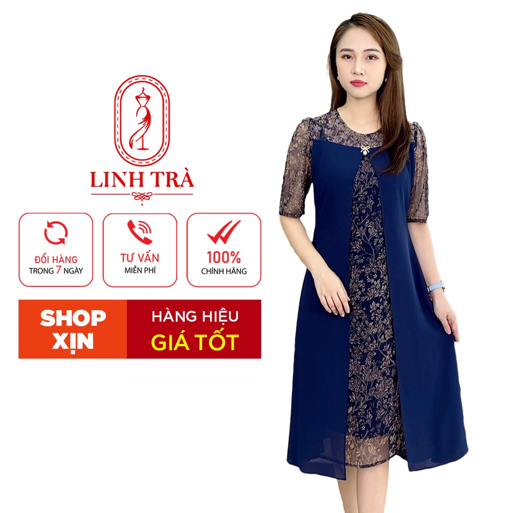 (TM 515) Cao Cấp Vải Voan Chiffon Thoải Mái Quý Phái Dễ Mặc Cho Tuổi Trung Niên