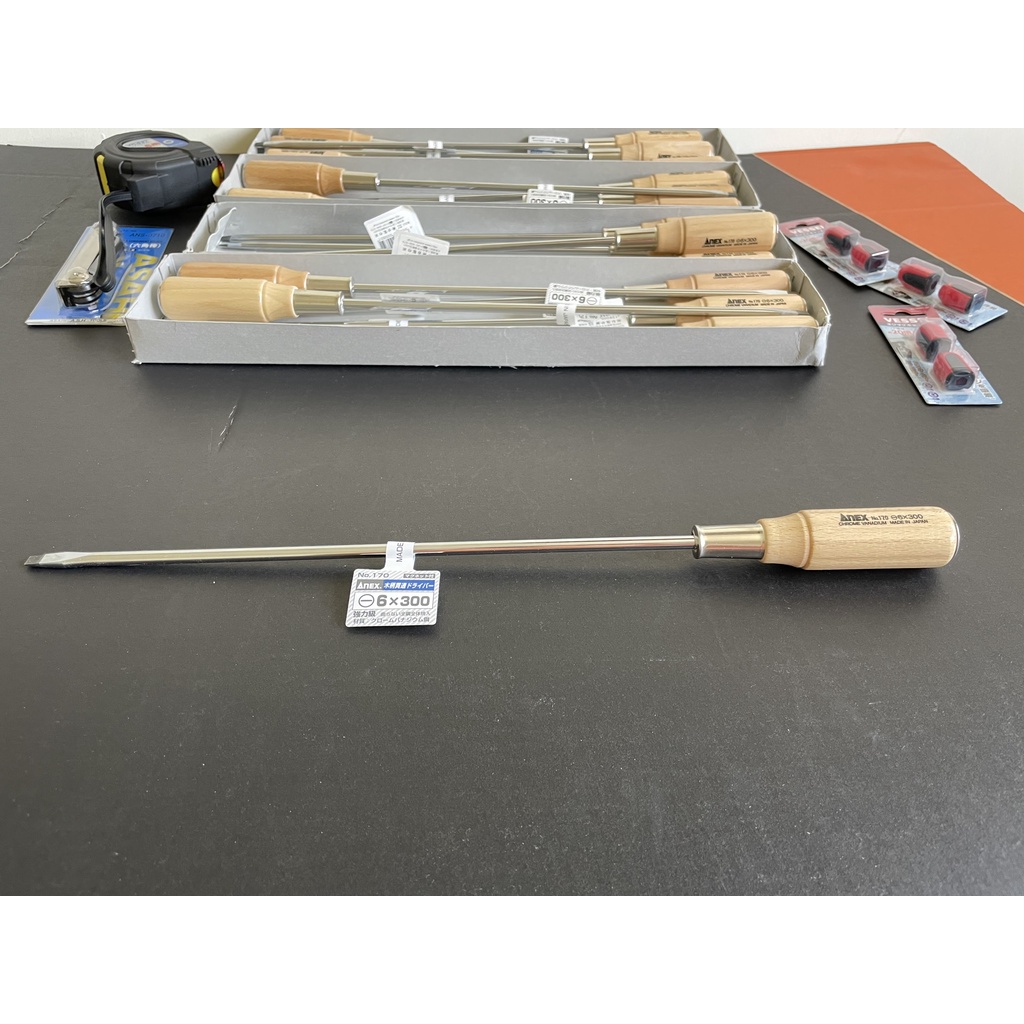 Tô vít đóng cán gỗ ANEX made in JAPAN cho thợ sửa máy may No.170- 6x200 / No.170- 6x300 Lazomi
