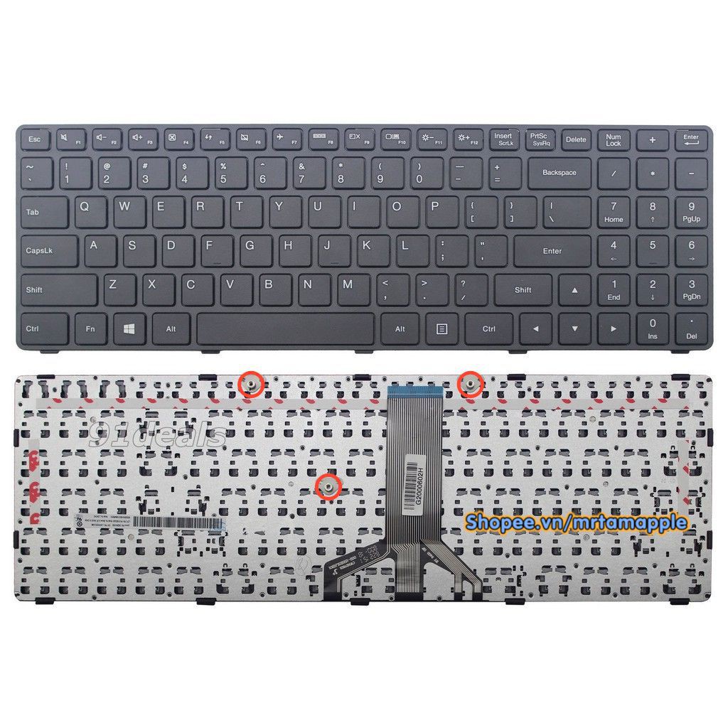 (KEYBOARD) BÀN PHÍM LAPTOP LENOVO IDEAPAD 100-15IBD dùng cho Ideapad 100-15IBD