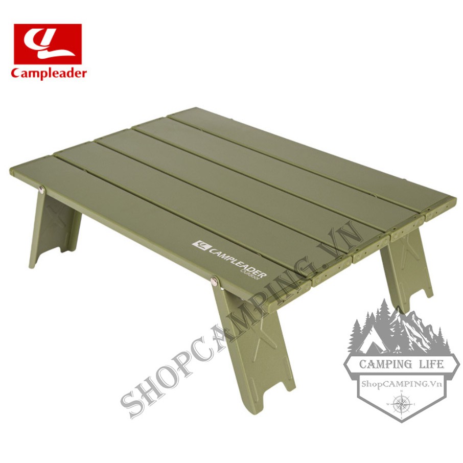 Bàn Xếp Mini Bằng Nhôm Màu Xanh Quân Đội Tiện Dụng Mang Theo Du Lịch Cắm Trại
