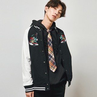Áo Khoác Bomber Varsity Jacket Unisex Nam Nữ Họa Tiết Thêu Chắc Chắn Không Bong Tróc