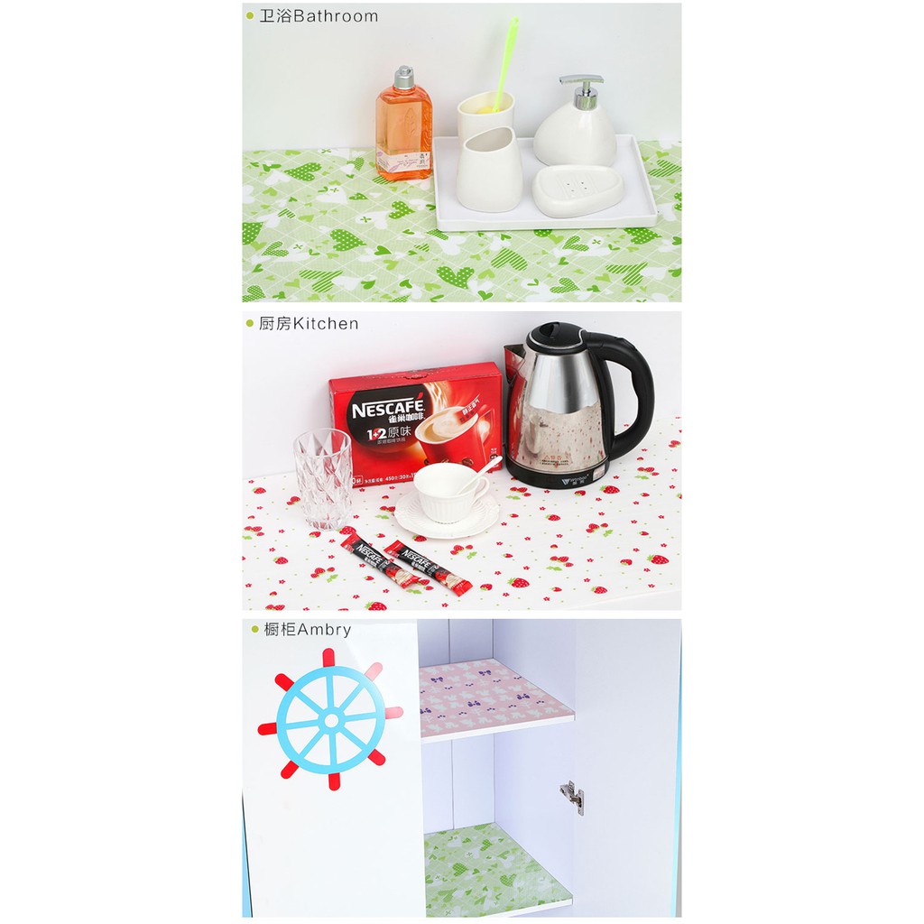 [Nhiều Mẫu] Cuộn Giấy Lót Ngăn tủ/ Bàn Chống Thấm Đa Dụng #C609