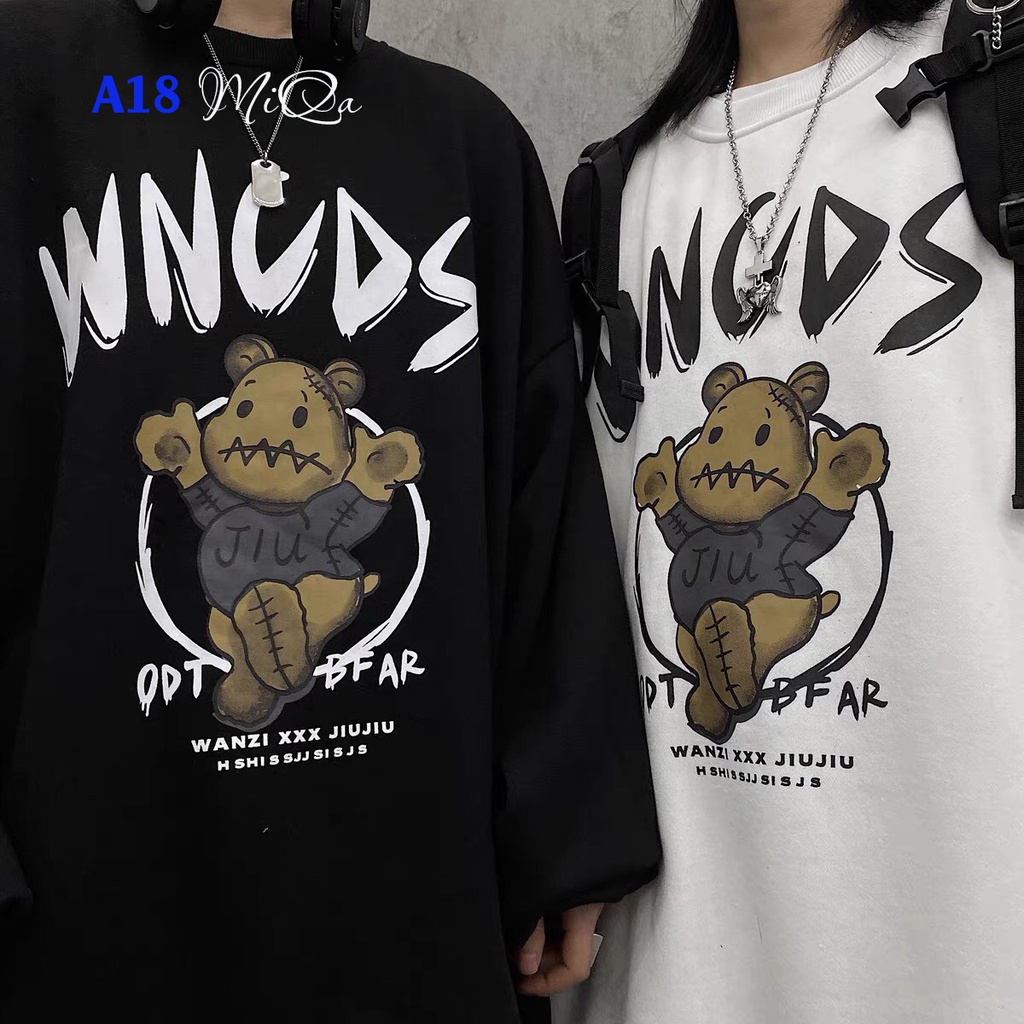 Áo Nỉ Bông Thời Trang UNISEX Họa Tiết Gấu Siêu Ngầu 🐻 / SWEATER FREESIZE 💜 MiQa 💜 #24 | BigBuy360 - bigbuy360.vn
