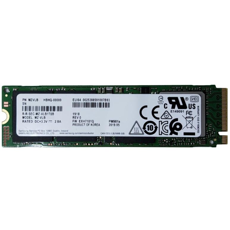 Ổ cứng SSD M2-PCIe 512GB Samsung PM981a NVMe 2280 (OEM Samsung 970 EVO Plus)