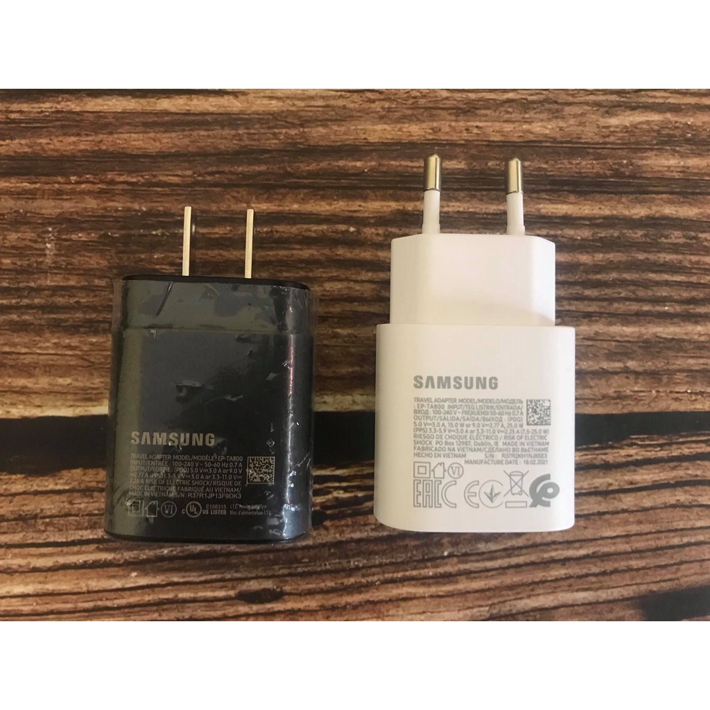 Bộ sạc nhanh Samsung Travel Adapter 25W Kèm cáp sạc 2 đầu chân TypeC