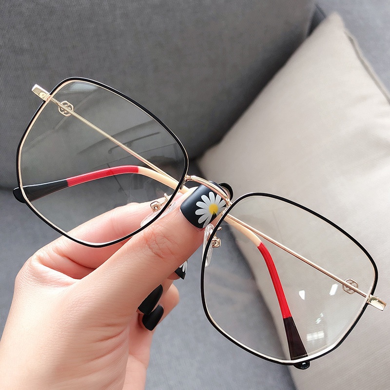 Mắt kính gọng kim loại chống tia bức xạ thời trang dành cho nam và nữ