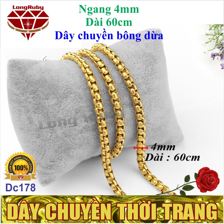 Dây Chuyền Nam Cao Cấp | Dây Chuyền Bông Dừa Nam - Dc178