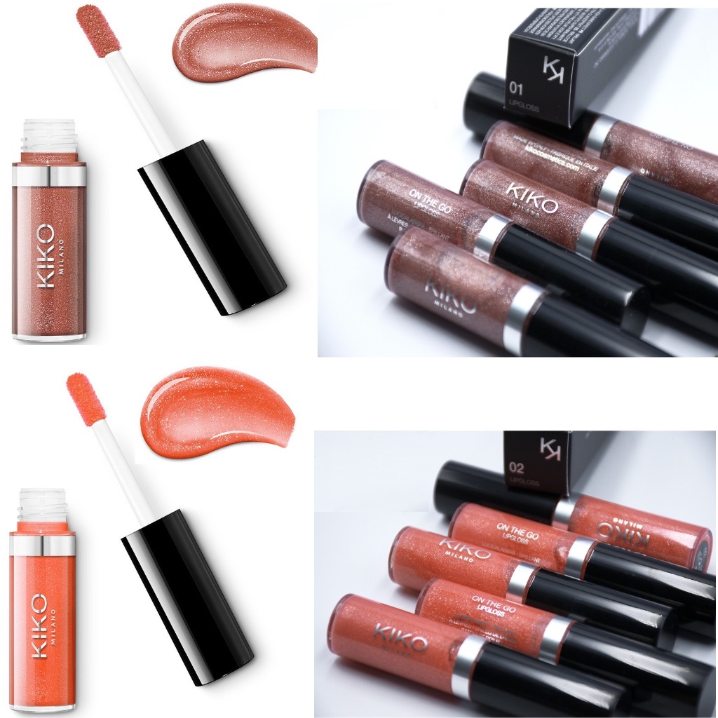 Son kem mini bóng nhũ ngọc trai - On The Go Lip Gloss - Kiko - Italy