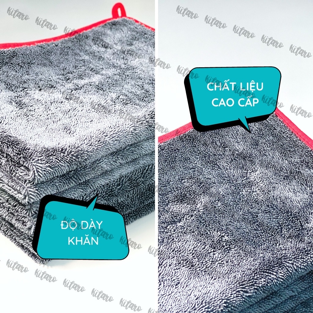Khăn Lau Xe Microfiber Xuất Khẩu Cao Cấp Kích Thước 40 x 60cm