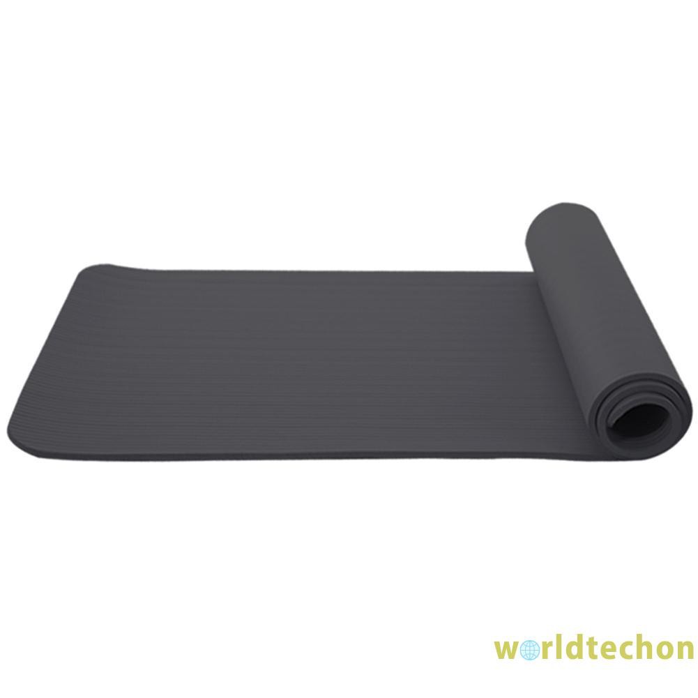 READY STOCK Yoga Mat NBR Non-slip Blanket Gym Home Lose Weight Sports Equipment (Black)