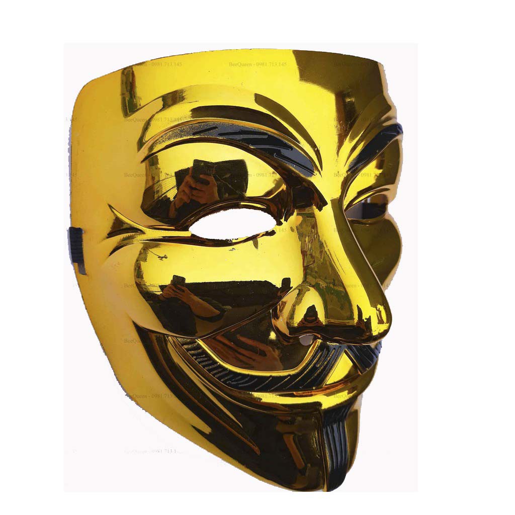 [VÀNG BÓNG]-MẶT NẠ HACKER VÀNG BÓNG ANONYMOUS 2020 -Anonymous Guy Mask Gold