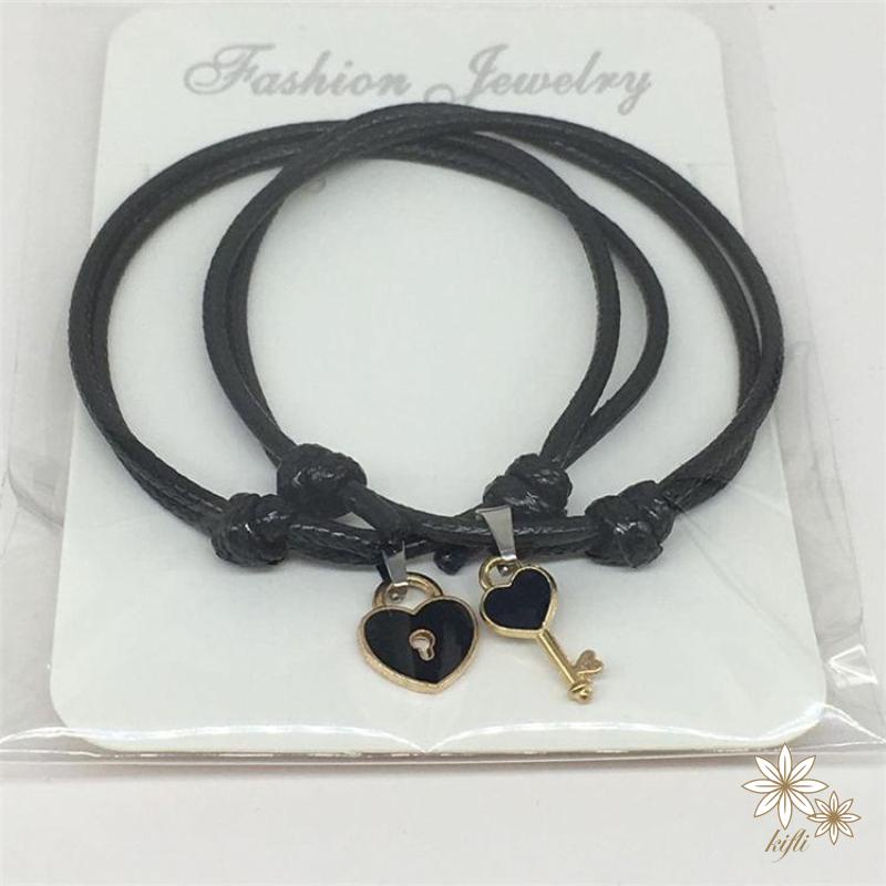 【Kifli.vn】 Một Cặp Vòng Tay Cặp Chìa Khóa Tình Yêu Đơn Giản Cho Cặp Đôi