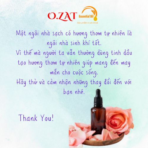 [NGUYÊN CHẤT] Tinh dầu ngọc lan tây/ylang ylang cao cấp nguyên chất OZAT FOOD 10ml