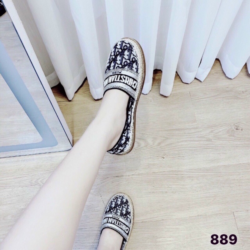 Giày slipon D i o r viền cói đế kếp mã 889