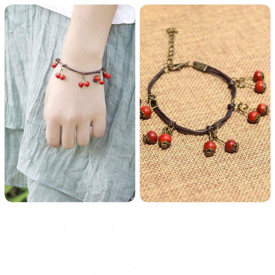 Vòng tay cherry đỏ