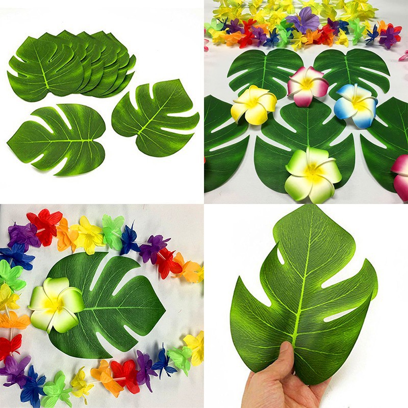 Bộ 12 lá nhiệt đới giả dùng để trang trí tiệc cưới
