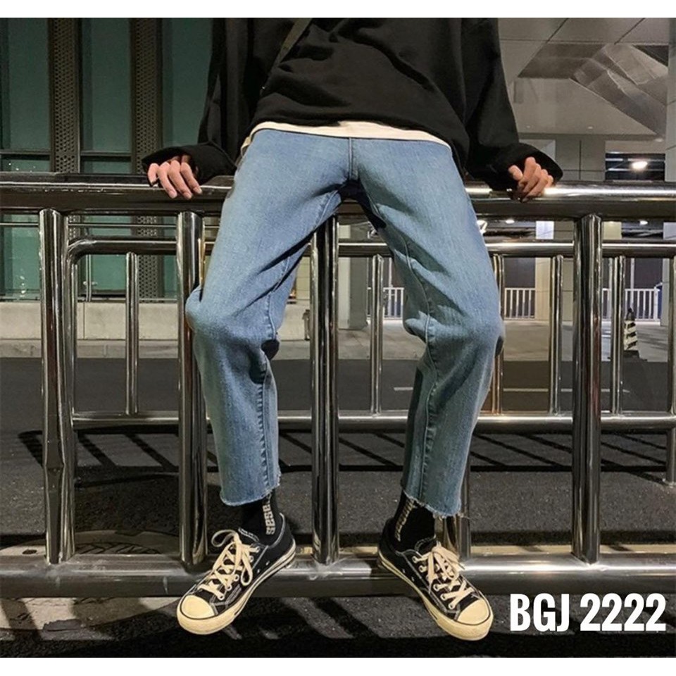 Quần jean baggy nam unisex Hàn Quốc quần jeans dáng suông dành cho nam nữ Kunshop | BigBuy360 - bigbuy360.vn