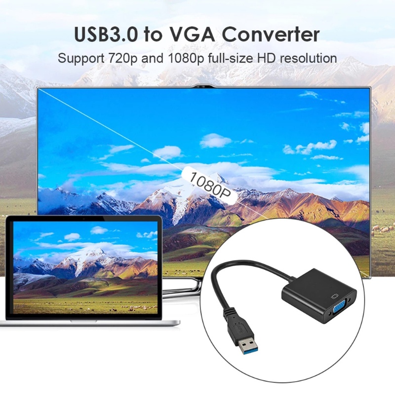 Dây Cáp Chuyển Đổi Thẻ Đồ Họa Từ Usb Sang Vga 1080p | BigBuy360 - bigbuy360.vn