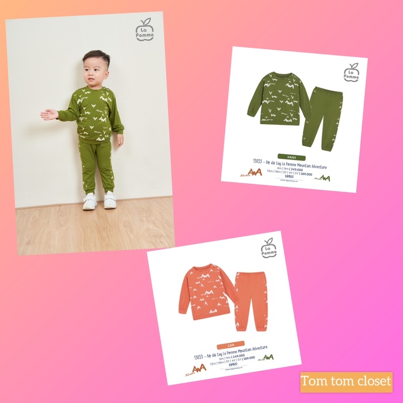 La pomme bộ dài tay mountain adventure AW2022