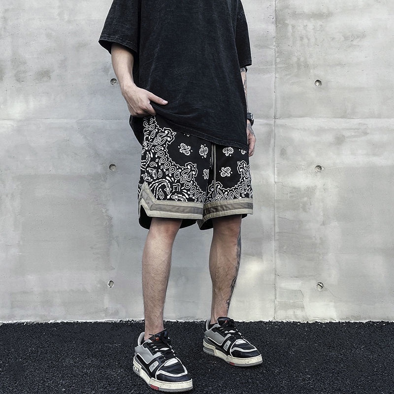 Quần Short Thể Thao Dáng Rộng In Hoa Kiểu Hip-Hop Cá Tính Cho Nam