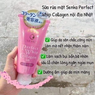 Sữa Rửa Mặt Shiseido Senka Perfect Whip Collagen