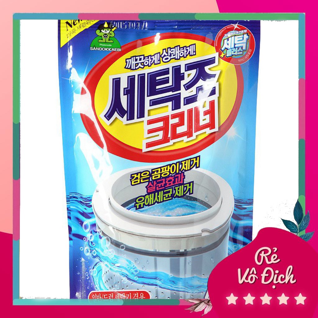 ( HOT LIKE ) Bột tẩy vệ sinh lồng máy giặt Hàn Quốc Sandokkaebi 450g b225