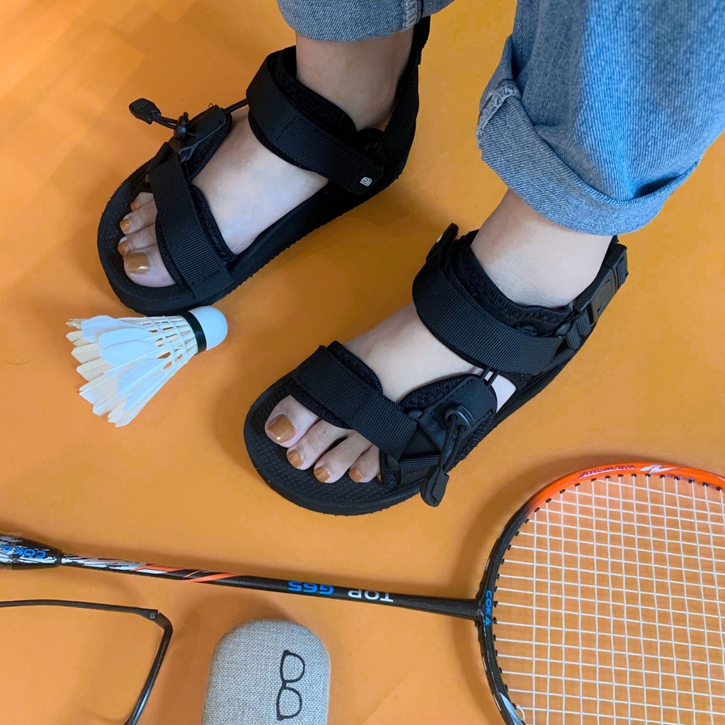 Giày Sandal Nữ The BiLy Quai Chéo Dây Dù Đế Eva Siêu Êm Nhẹ Cao 3cm - BL01W