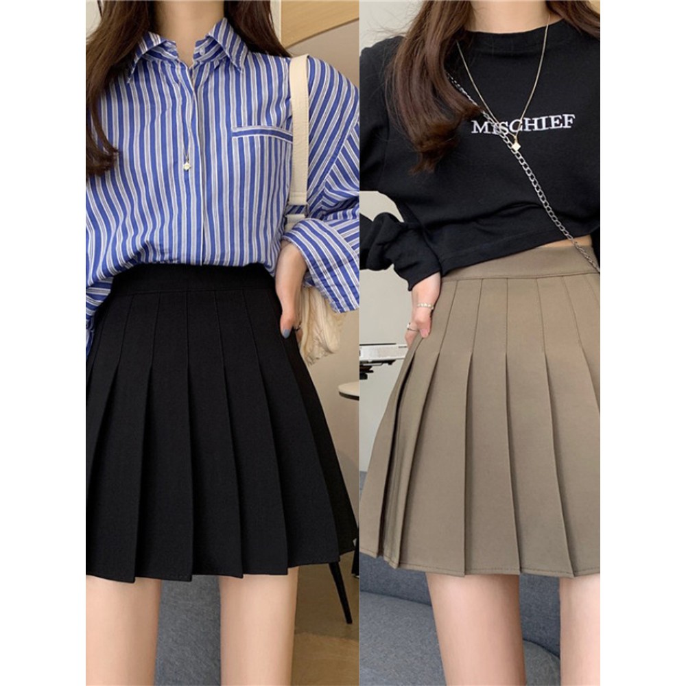 Chân váy tennis xếp li màu trắng đen xếp ly skirt cạp lưng cao ngắn chữ a phong cách ulzzang Trueha store cv51 | BigBuy360 - bigbuy360.vn