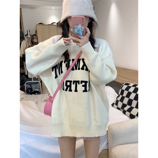 Áo len trắng kem oversize form rộng basic Yannie
